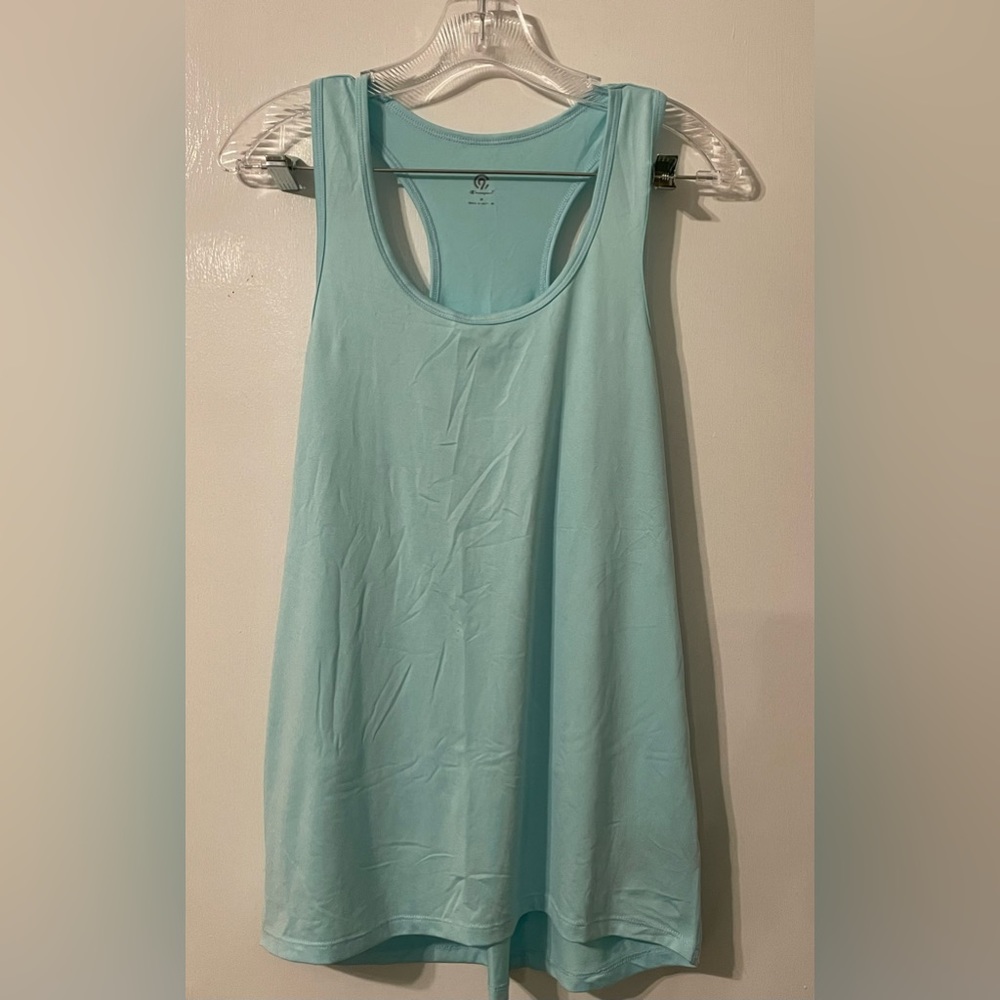 Light blue racerback workout tank